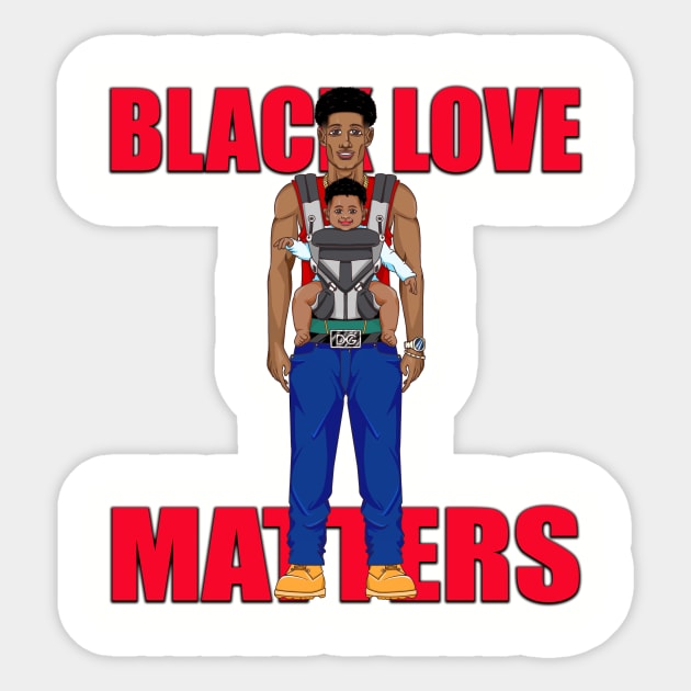 Black Love Matters Sticker by Diaspora Wear